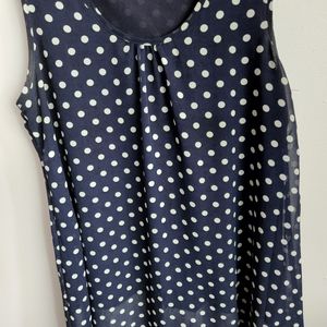 Poka dot summer Chiffon sleeveless top